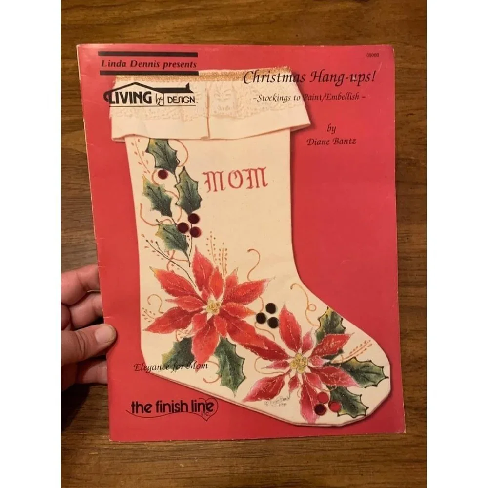 Vintage 1990 Christmas Hang Ups Craft Book Stockings to Paint/Embellish by Diane